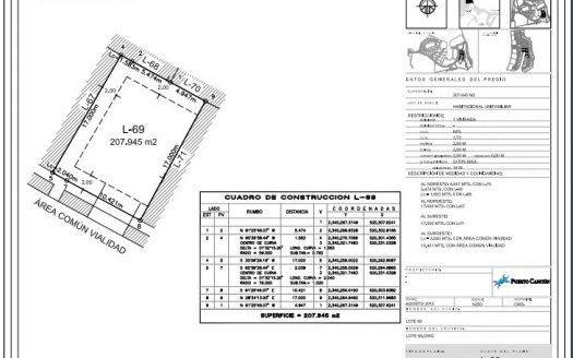ID 112 Terreno en Puerto Cancún. La Laguna Lote 69